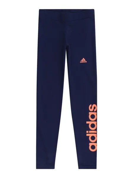 Зауженные тренировочные брюки Adidas Essentials Linear Logo, синий кобальт