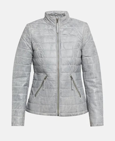 Кожаный пиджак AIM, цвет Medium Grey