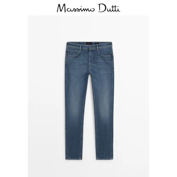 Джинсы мужские Massimo Dutti 2024, синий
