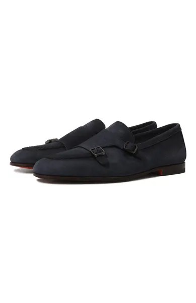 Замшевые монки Santoni