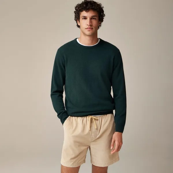 Кашемировый свитер с круглым вырезом J.Crew, зеленый