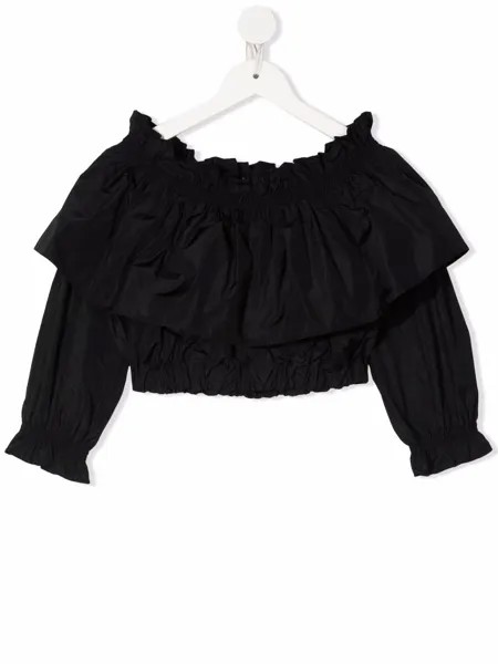 MSGM Kids укороченная блузка с открытыми плечами