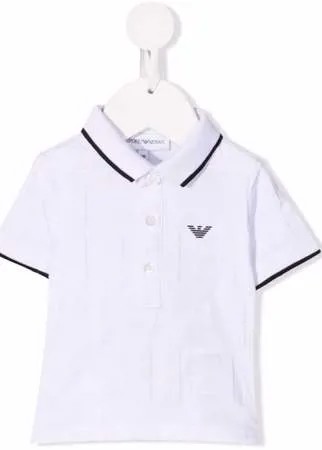 Emporio Armani Kids рубашка поло с короткими рукавами и нашивкой-логотипом