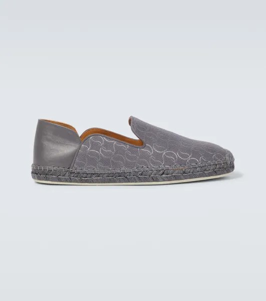 Жаккардовые эспадрильи Espadon с кожаной отделкой Christian Louboutin, цвет smoky