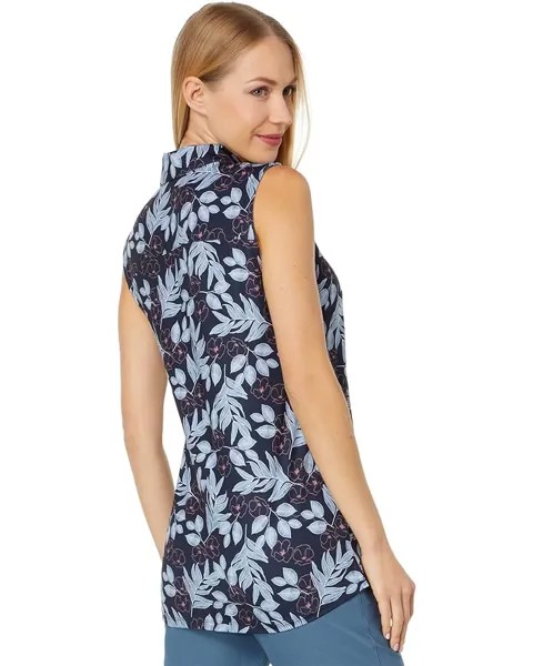 Поло Puma Cloudspun Flora Sleeveless Polo, цвет Navy Blazer/Evening Sky