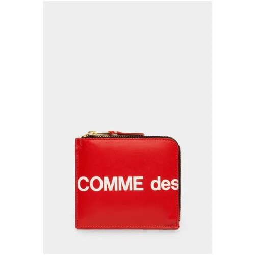 Кошелек Comme des Garcons Wallet, фактура тиснение, красный