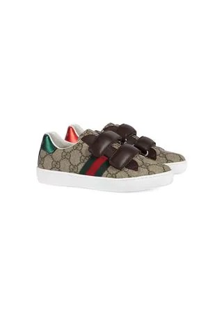 Gucci Kids кеды Ace с узором GG Supreme