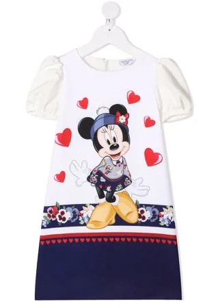 Monnalisa платье с принтом Minnie Mouse