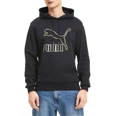 Puma Classics Logo Pullover Hoodie Mens Size S Повседневная верхняя одежда 597741-56