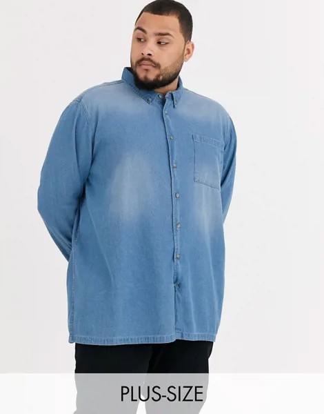 Джинсовая рубашка Burton Menswear - Big & Tall-Синий