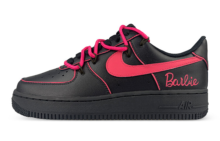 Кроссовки для скейтбординга Air Force 1 женские с низким верхом, черные/розовые Nike