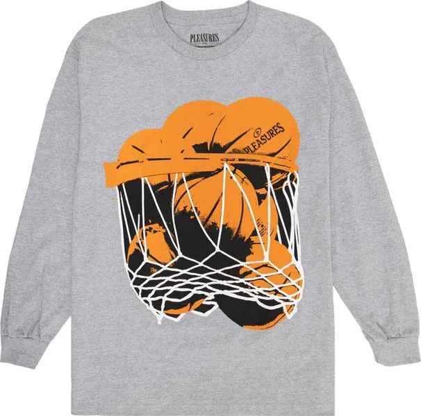 Лонгслив Pleasures Hoops Long-Sleeve 'Grey', серый