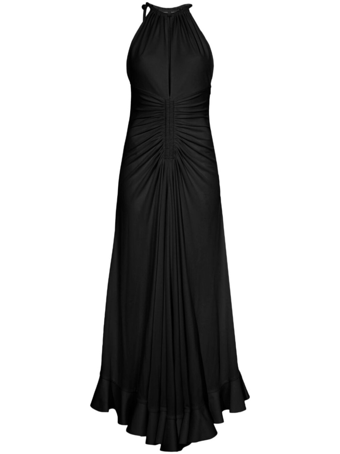 Proenza Schouler halterneck draped jersey dress, черный