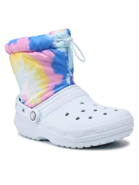 Ботинки утепленные Classic Lined Neo Puff Tie Dye 207328 Crocs Разноцветный 37,5 EU