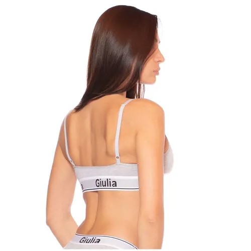 Топ Giulia COTTON BRALETT 01 размер S, grigio melange (Серый)