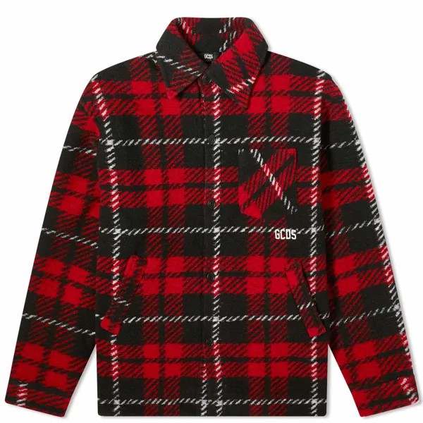 Рубашка Gcds Low Band Tartan Overshirt, цвет Red