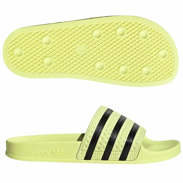 Новые ЖЕНСКИЕ шлепанцы Adidas ADILETTE CM8494 Icey Yellow Black Flip Flops