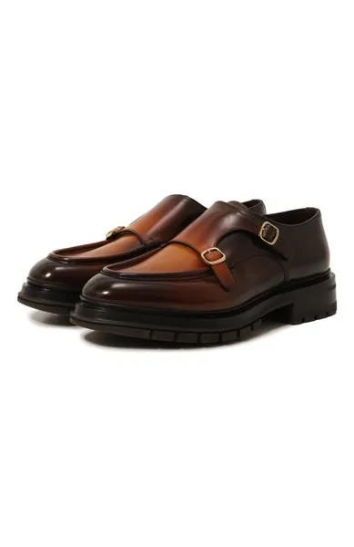 Кожаные монки Santoni