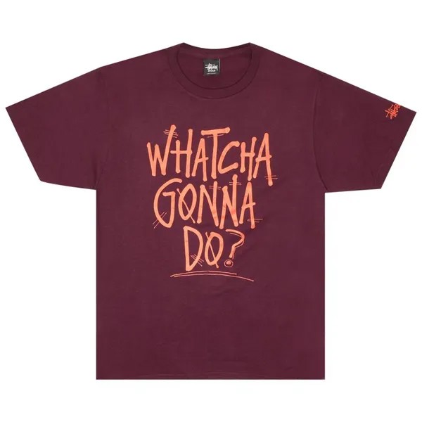 Футболка Stussy Watcha Gonna Do? 'Eggplant', фиолетовый