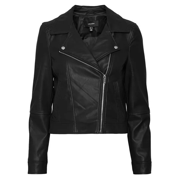 Куртка Vero Moda Bella Petite Leather, черный