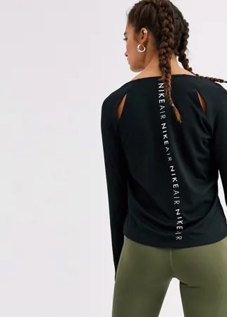 Черный лонгслив Nike Air Running