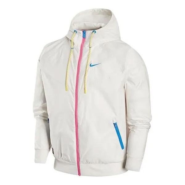 Куртка Nike Woven Sports Hooded Windbreaker Jacket 'White', белый