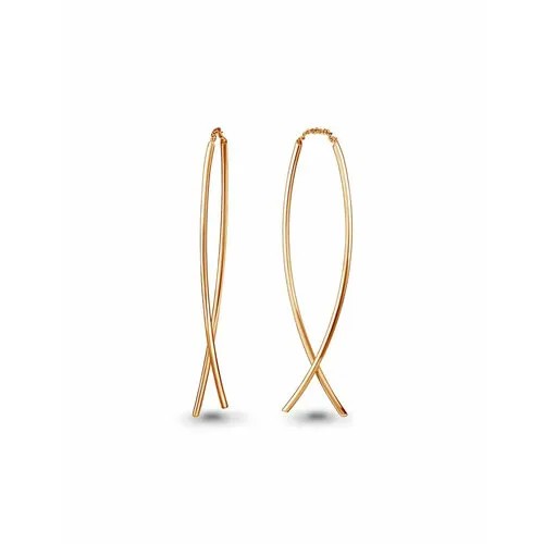 Серьги цепочки Amarin Jewelry, серебро, 925 проба, золочение, , золотой
