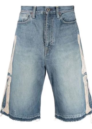 Kapital джинсовые шорты с вышивкой