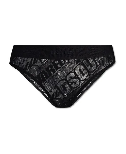 Кружевные трусы Dsquared2, черный