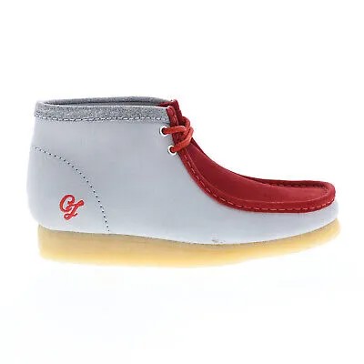 Ботинки Clarks Wallabee VCY 26165076 Мужские красные замшевые ботинки Chukkas на шнуровке