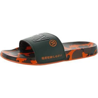 Superdry Mens Green Logo Flat Slip-On Pool Slides Shoes L BHFO 9010