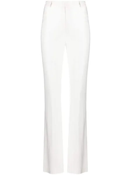Alexandre Vauthier атласные брюки с завышенной талией, белый