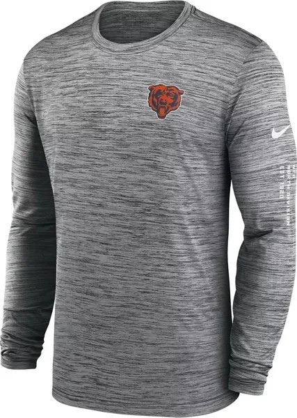 Мужская футболка Nike Chicago Bears Sideline Alt антрацитового цвета с длинным рукавом