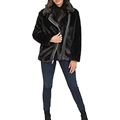 Женское коричневое пальто с воротником из искусственного меха Kendall + Kylie M BHFO 6770
