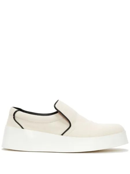 JW Anderson кожаные слипоны, нейтральный цвет
