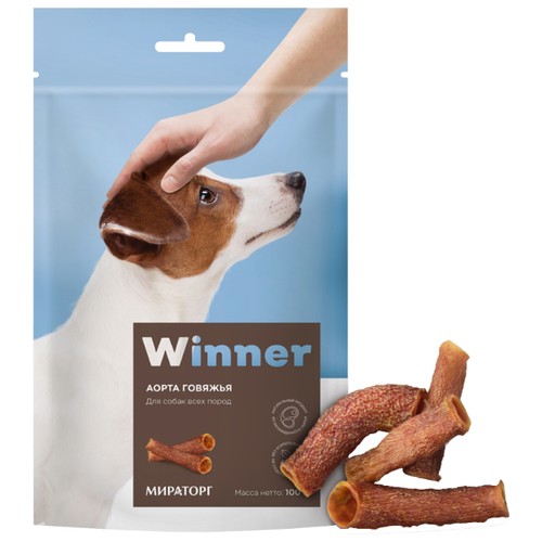 Лакомство для собак Winner Аорта говяжья, 100 г