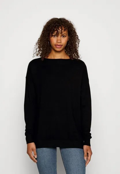 Свитшот Vero Moda VMKARIS BOATNECK BOXY, черный