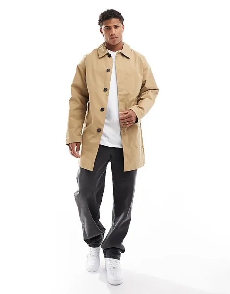 Водоотталкивающий плащ светло-коричневого цвета Jack & Jones
