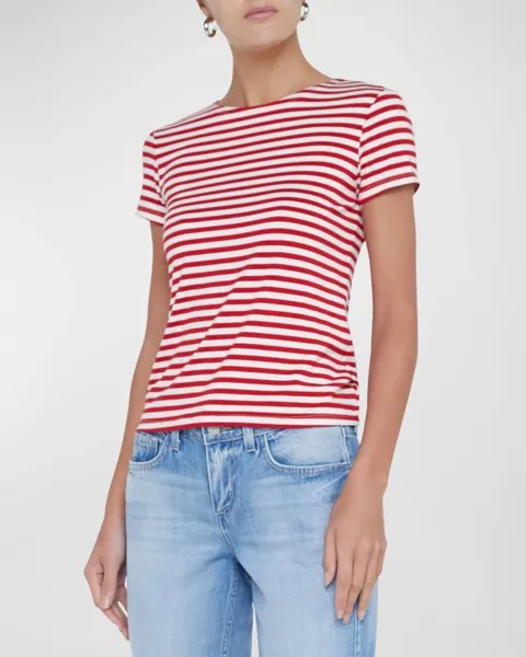 Футболка в полоску с короткими рукавами Ressi L'Agence, цвет Redwhite Stripe