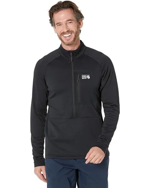 Куртка Mountain Hardwear Polartec Power Grid 1/2 Zip, черный