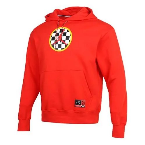 Толстовка Men's Air Jordan Sport DNA Logo Printing Fleece Pullover Red, красный