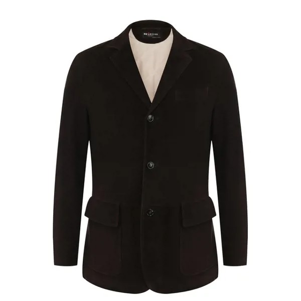 Однобортный замшевый пиджак Kiton
