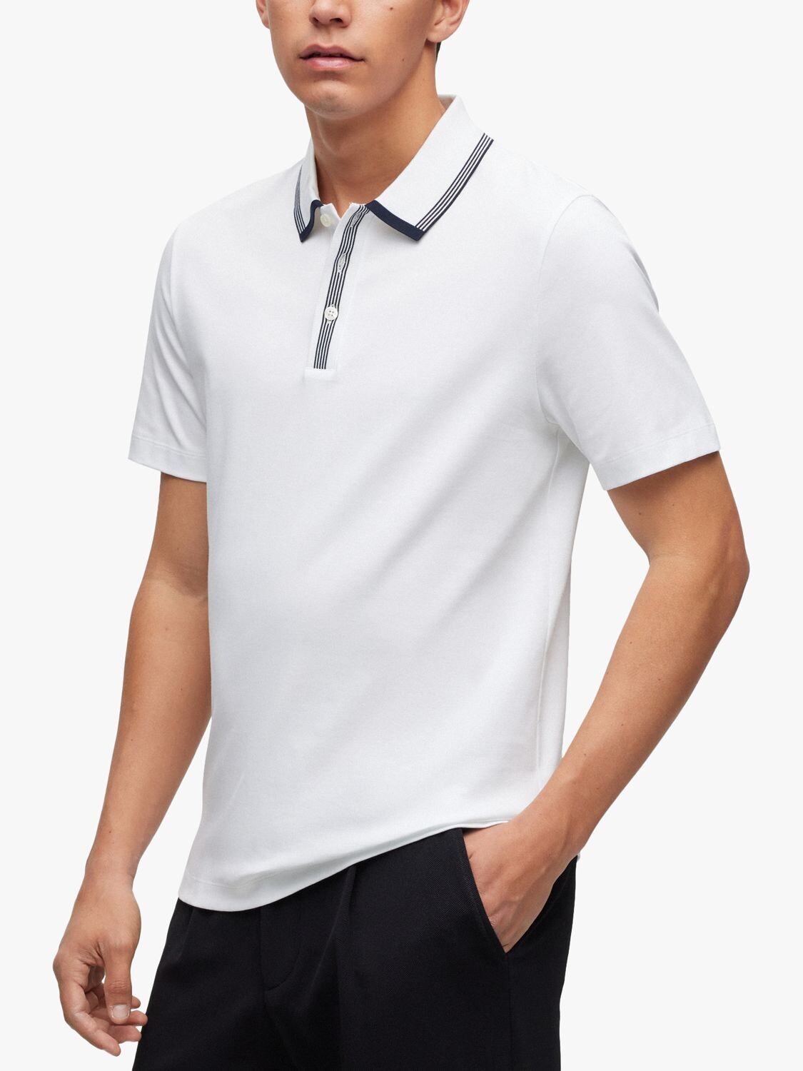 Рубашка поло HUGO BOSS Business Piket 39, белая