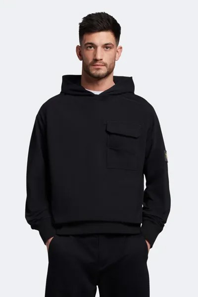 Черная толстовка с карманами Lyle & Scott, черный