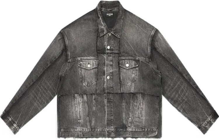 Balenciaga Женская Джинсовая Куртка, цвет Black