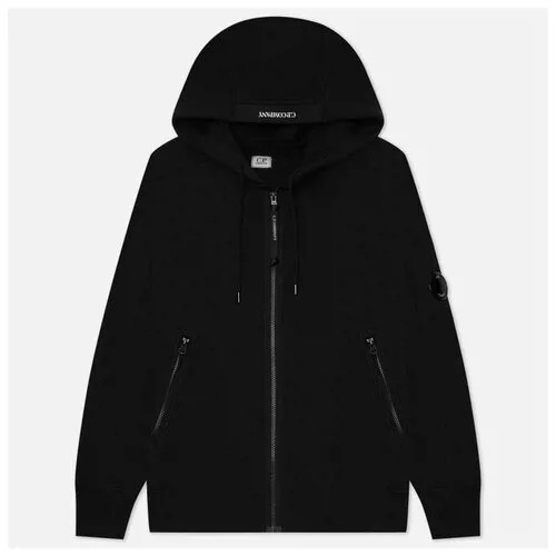 Мужская толстовка C.P. Company Zipped Hoodie Diagonal Raised Fleece чёрный, Размер S