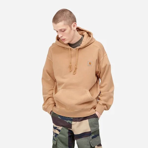 Толстовка с капюшоном CARHARTT WIP Hooded Nelson Sweatshirt Dusty H Brown 2022