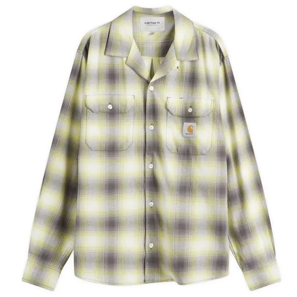 Рубашка Carhartt Wip Blanchard Long Sleeve Shirt, цвет Blanchard Check Arctic Lime