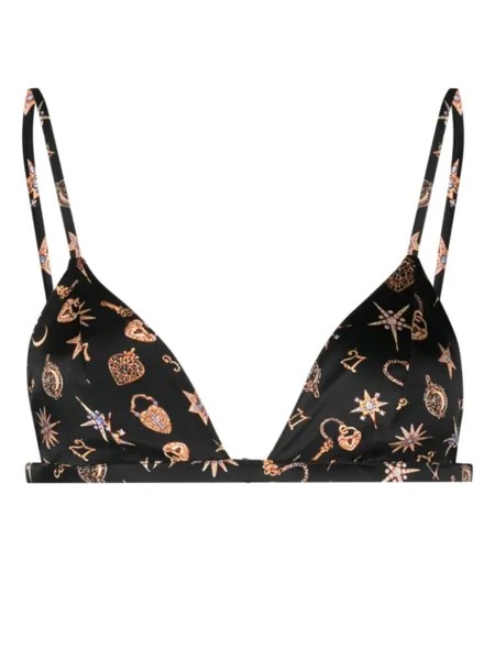 Fleur Du Mal бюстгальтер Luxe с треугольными чашками, черный
