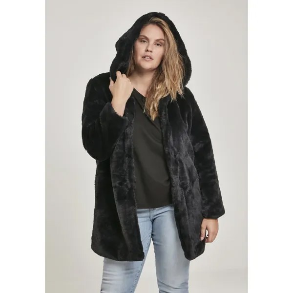 Парка Urban Classics Hooded Teddy Coat, черный